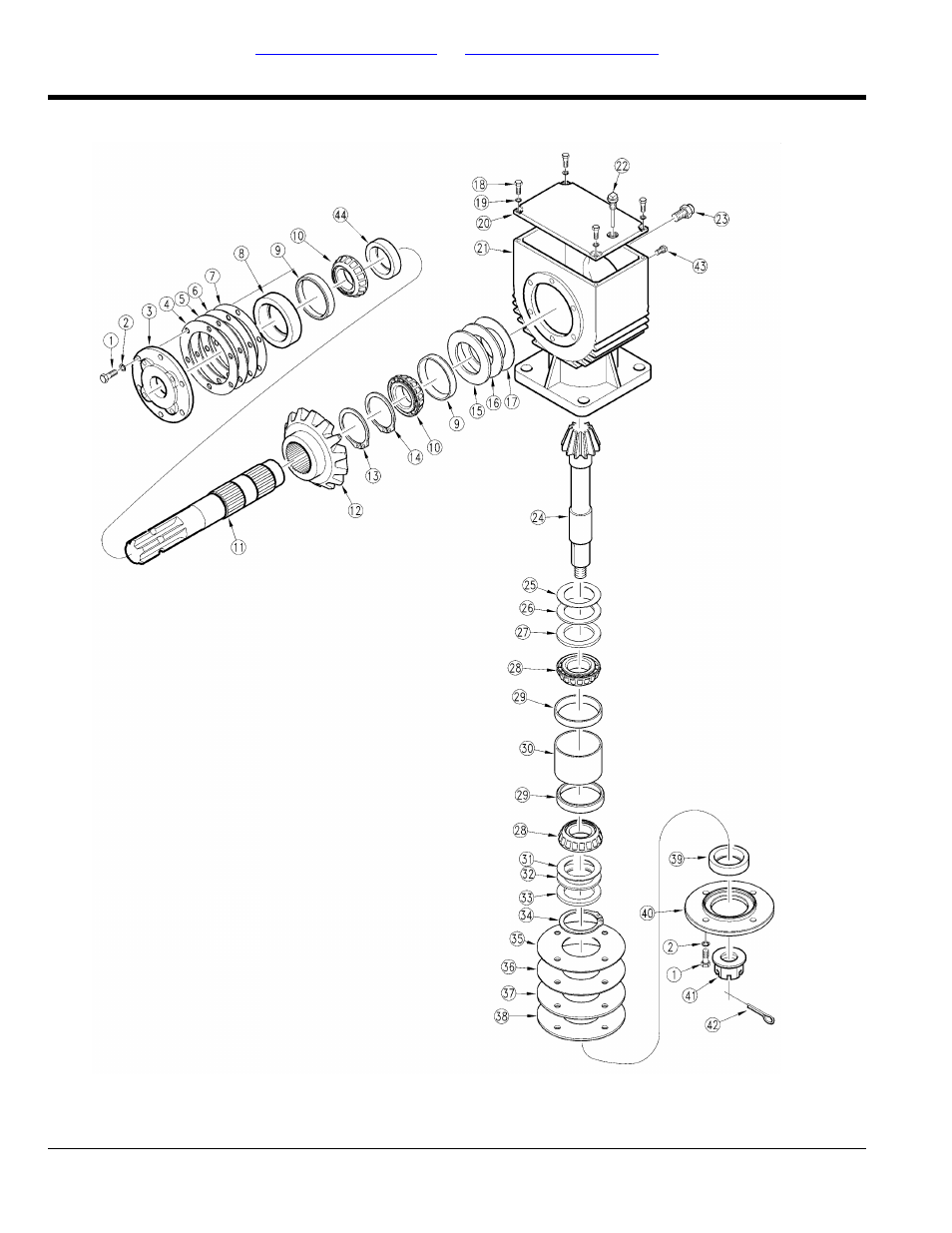 To 340848), Gearbox center & right deck (826-295c) omni (s/n, 214222 to 340848) | Table of contents part number index | Land Pride AFM40133 User Manual | Page 78 / 104