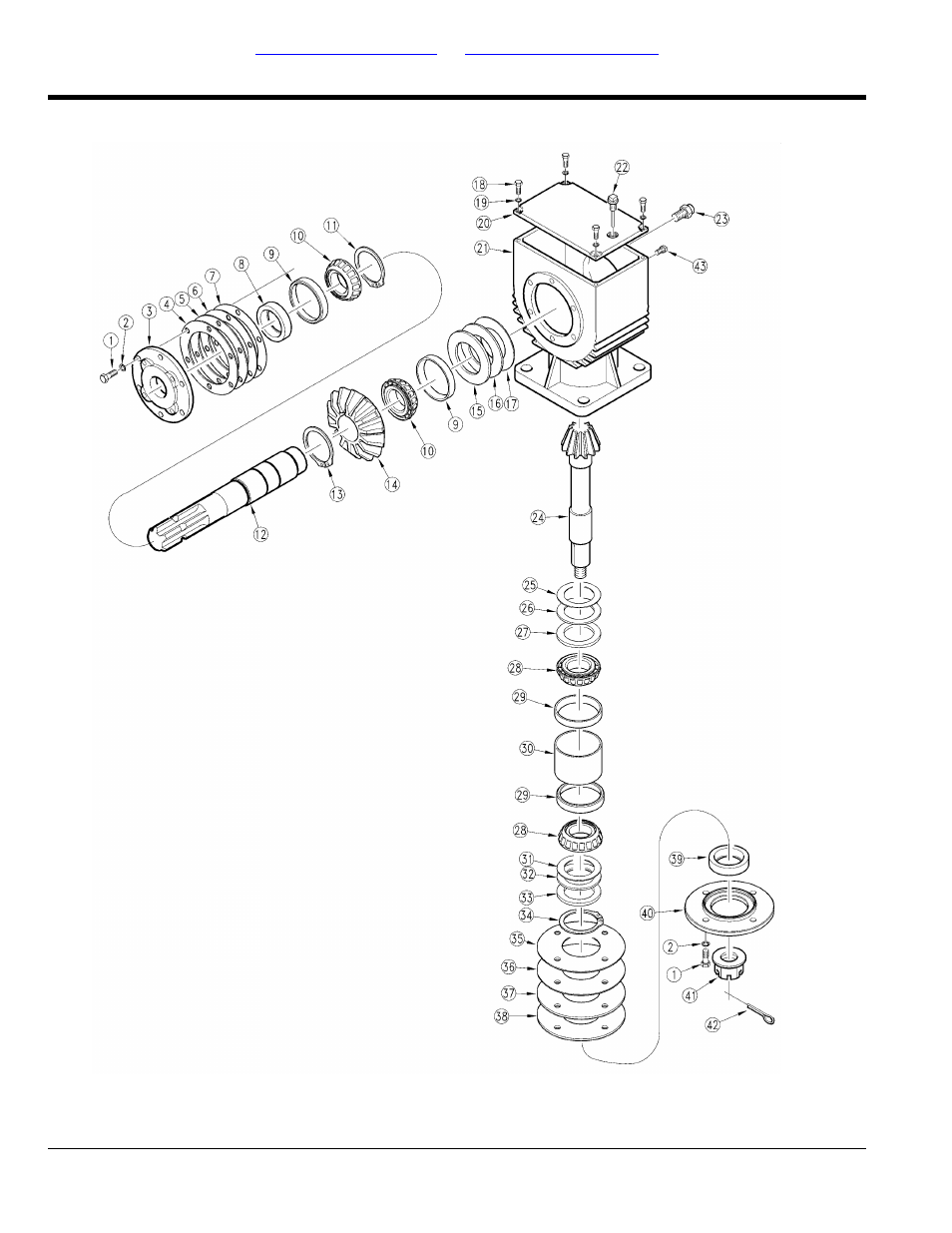 Gearbox left deck (826-206c) omni (s/n 214222 to, Table of contents part number index | Land Pride AFM40133 User Manual | Page 84 / 104