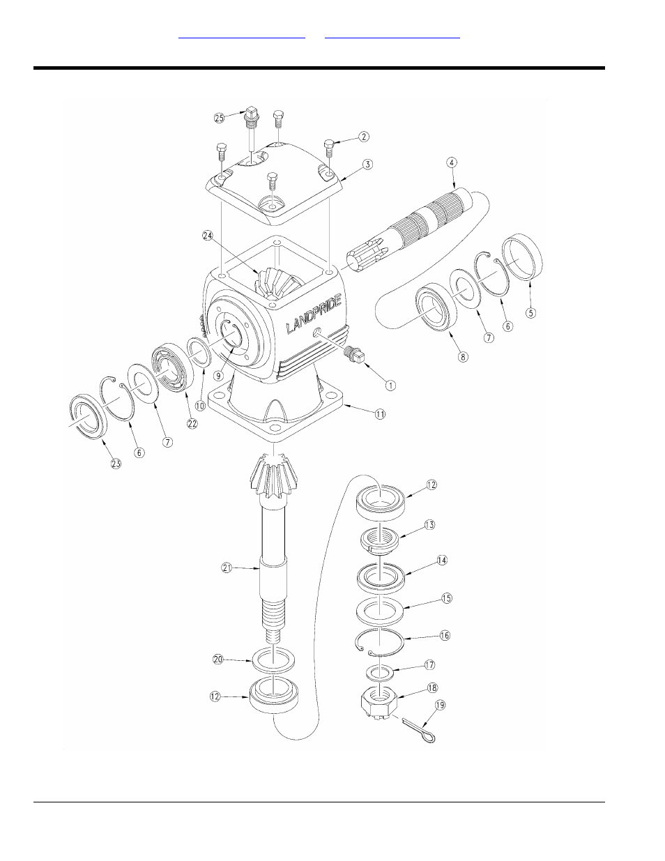 Gearbox left deck (826-326c) comer service only, Table of contents part number index | Land Pride AFM40133 User Manual | Page 88 / 104