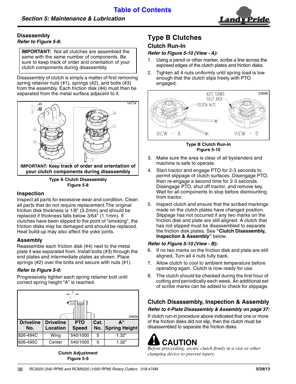 Land Pride RC5020 User Manual | Page 38 / 54