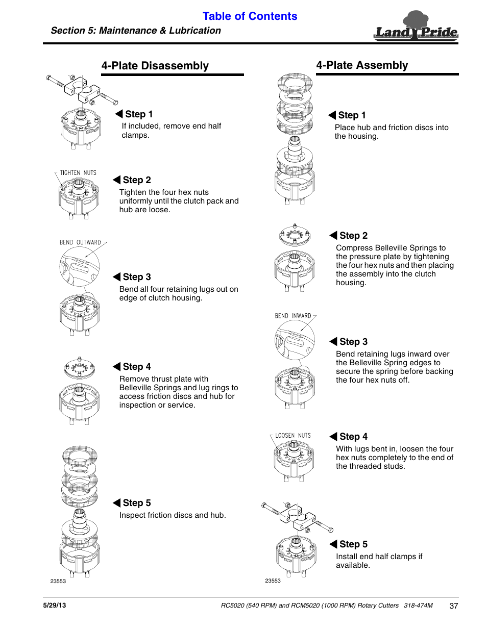 Land Pride RC5020 User Manual | Page 39 / 54