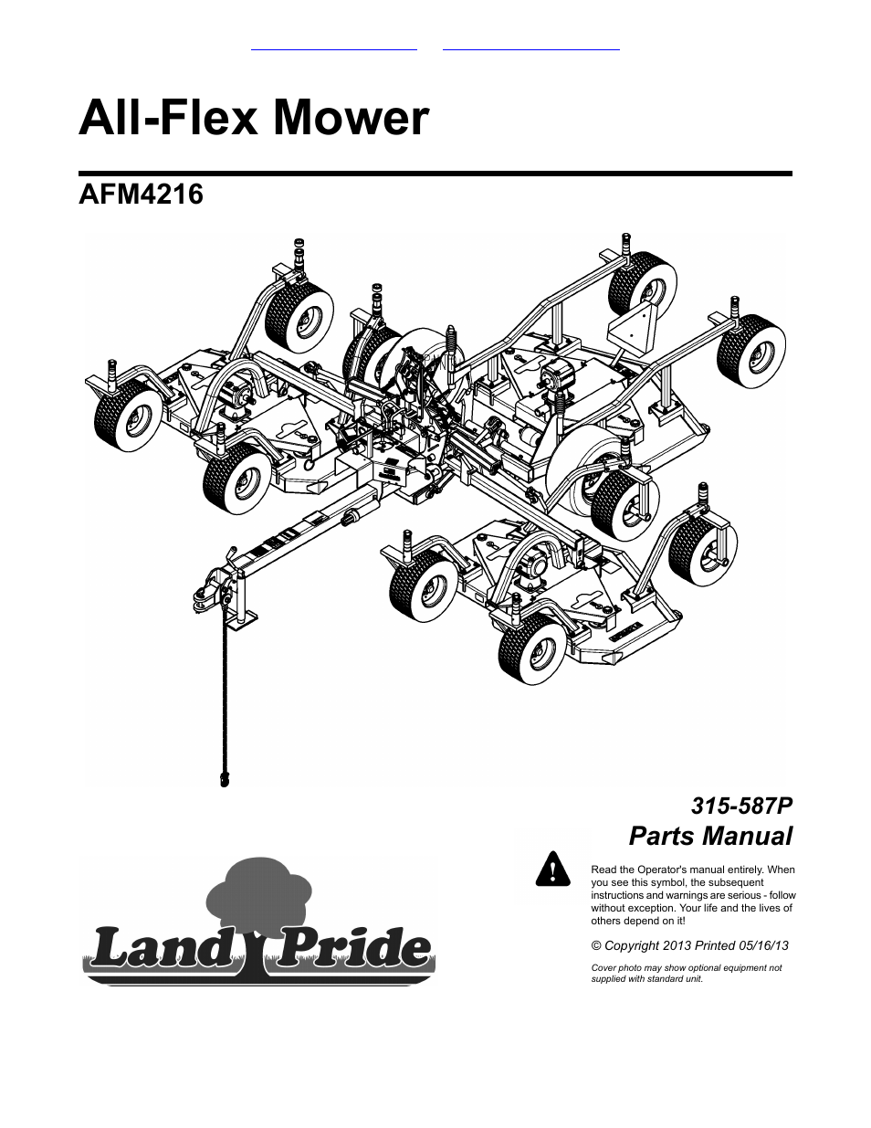 Land Pride AFM4216 User Manual | 88 pages