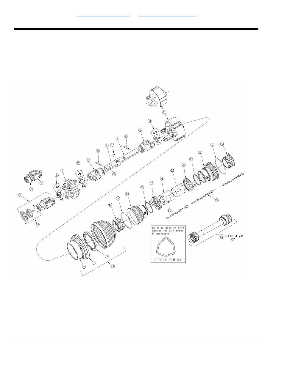 Driveline cv w/ clutch (826-370c) eurocardan, Table of contents part number index | Land Pride AFM4216 User Manual | Page 24 / 88