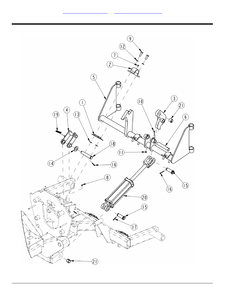 Section 2: frame, Center deck pivot, Table of contents part number index | Land Pride AFM4216 User Manual | Page 6 / 88