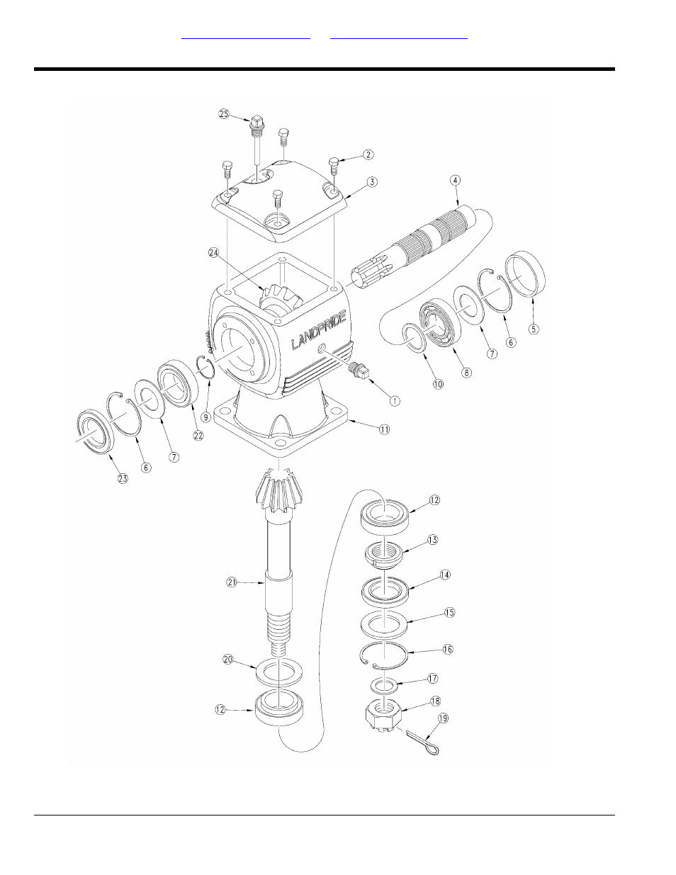 Gearbox center & right deck (826-327c) comer (s/n, Table of contents part number index | Land Pride AFM4216 User Manual | Page 60 / 88