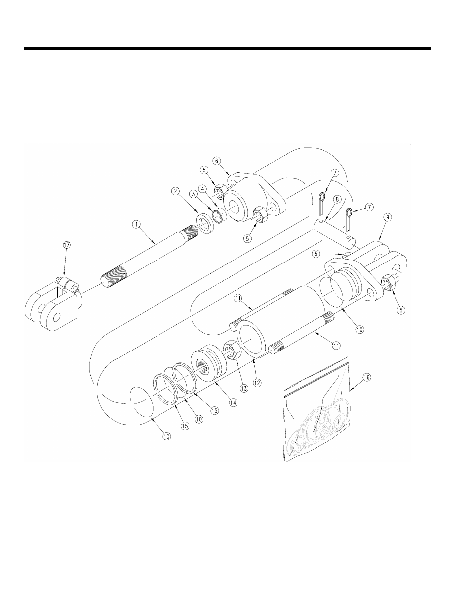 Section 8: options & accessories, Hydraulic cylinder (801-555c), Table of contents part number index | Land Pride AFM4216 User Manual | Page 76 / 88