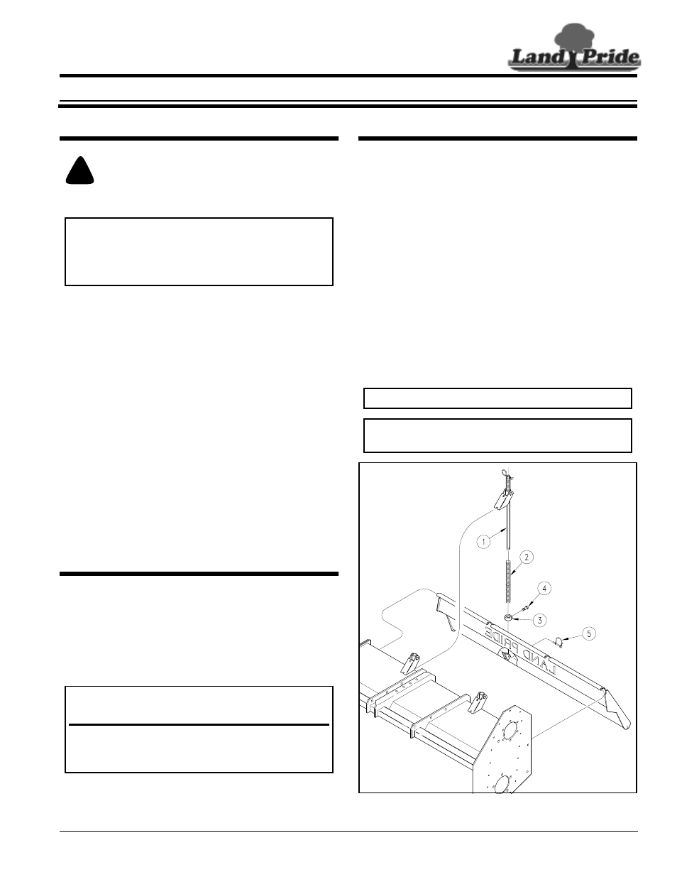 Land Pride RTA35 User Manual | 2 pages