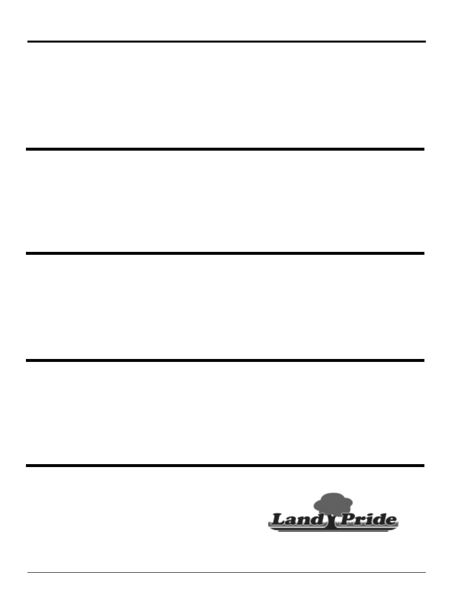 210s front roller bundle, 133s front roller bundle, 041s front roller bundle | Listing of parts | Land Pride Front Roller Kit AT25 User Manual | Page 4 / 4