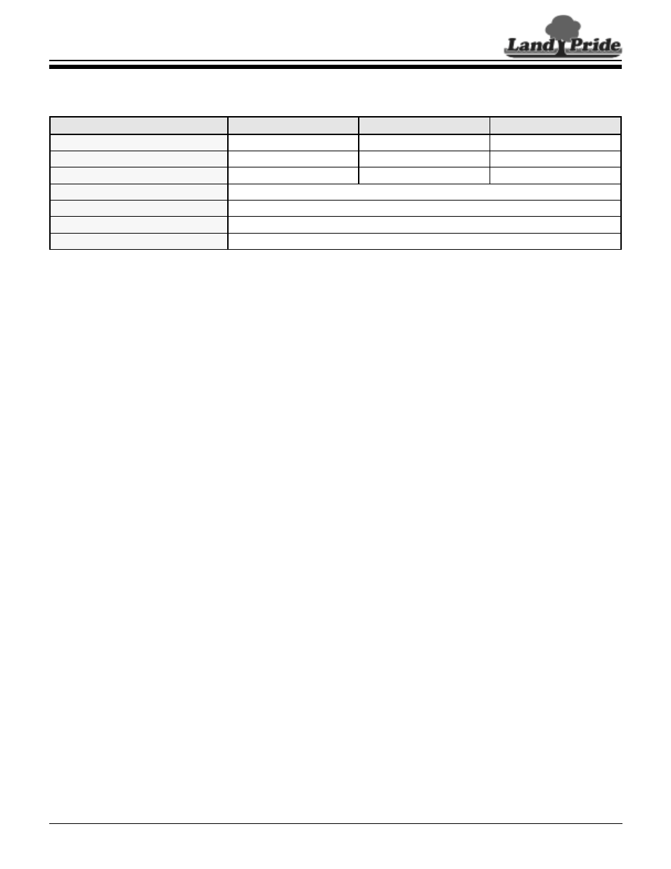 Land Pride Drag Harrow DRG06 User Manual | 1 page