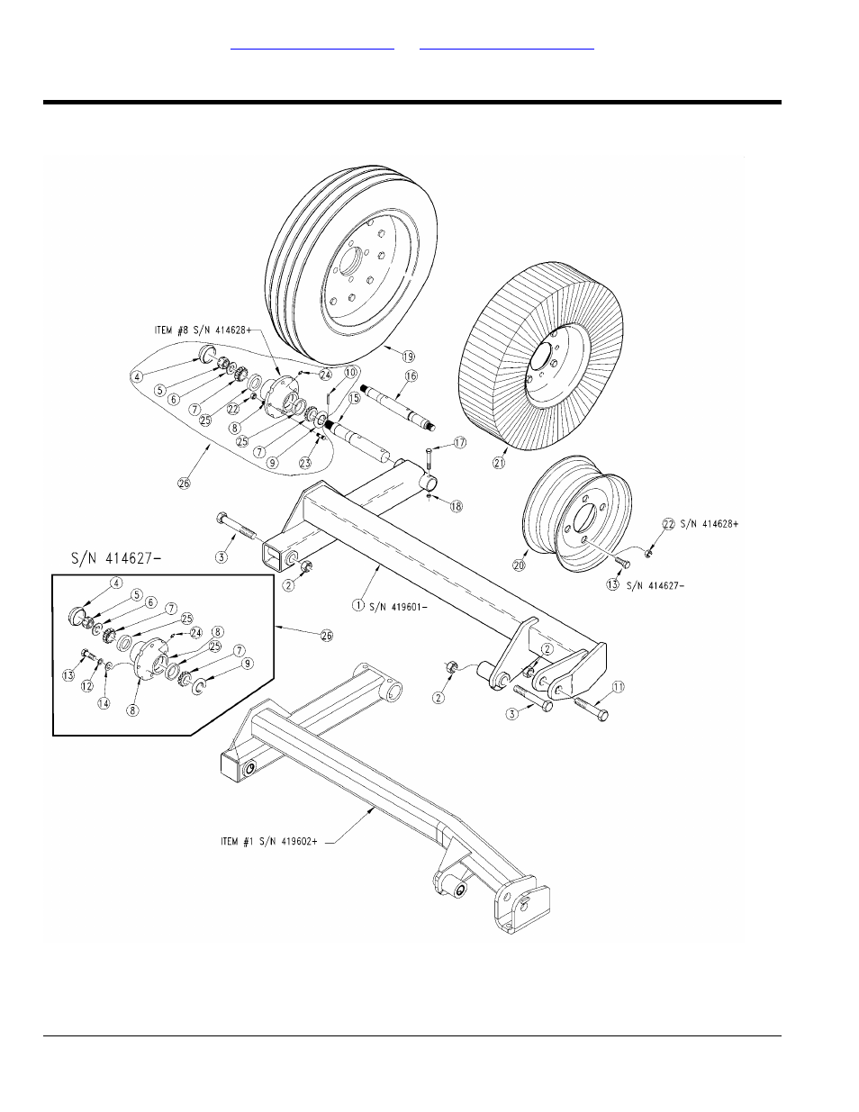 Axle wing deck (s/n 489025-), Table of contents part number index | Land Pride Rotary Cutters RCBM6010 User Manual | Page 126 / 198