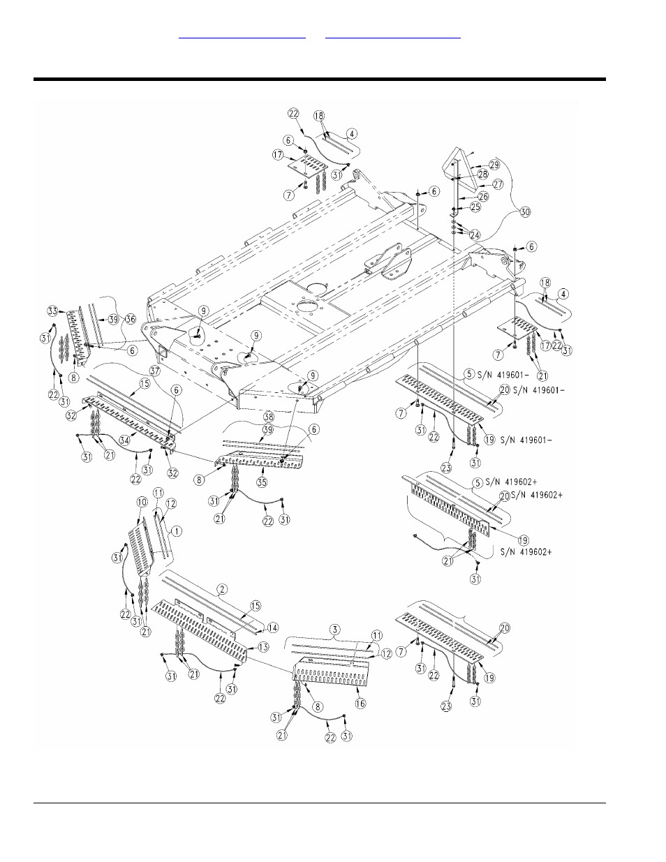 Section 4: guards, Guards center deck, Table of contents part number index | Land Pride Rotary Cutters RCBM6010 User Manual | Page 130 / 198