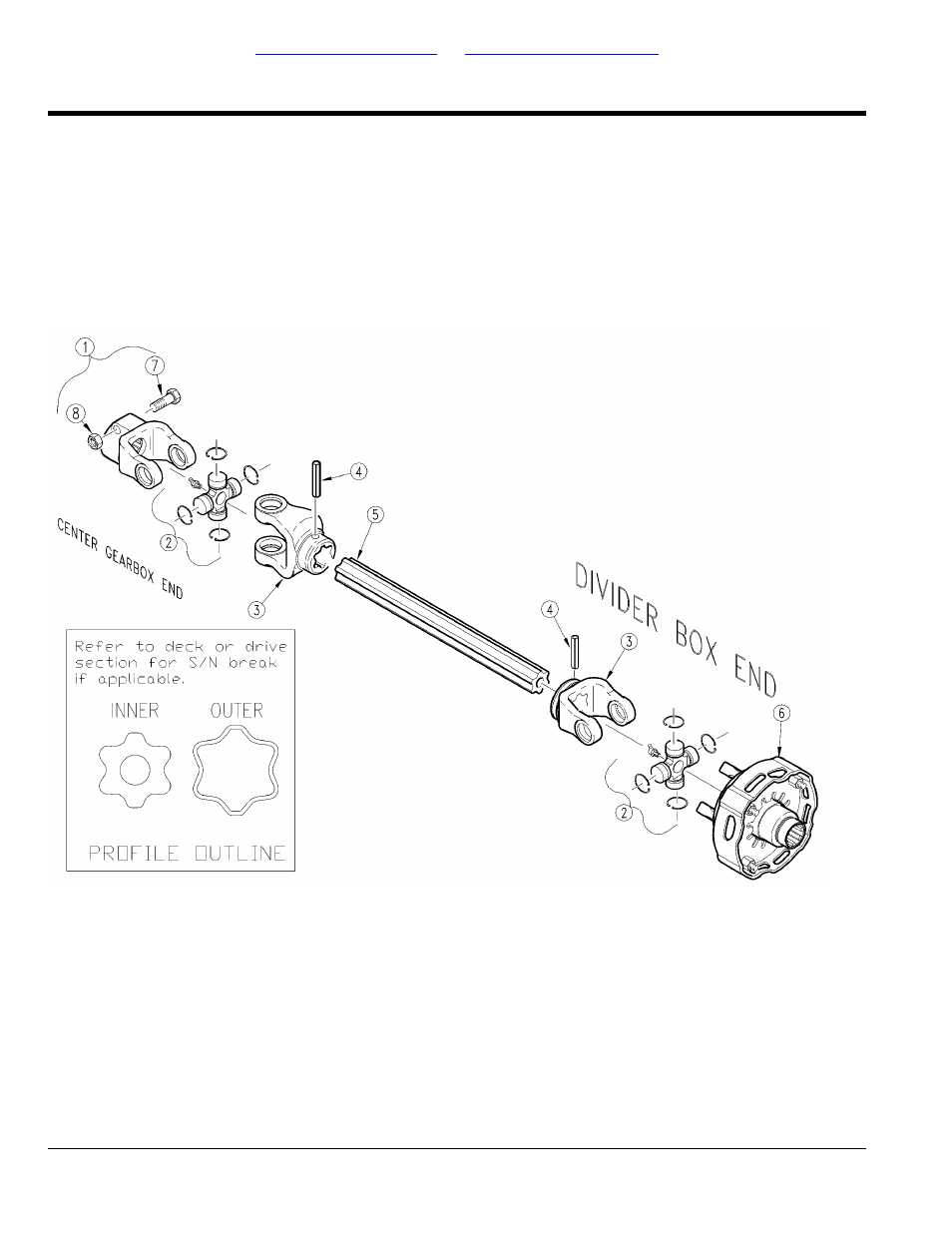 Driveline center 1000 rpm (826-261c) walterscheid, Table of contents part number index | Land Pride Rotary Cutters RCBM6010 User Manual | Page 138 / 198