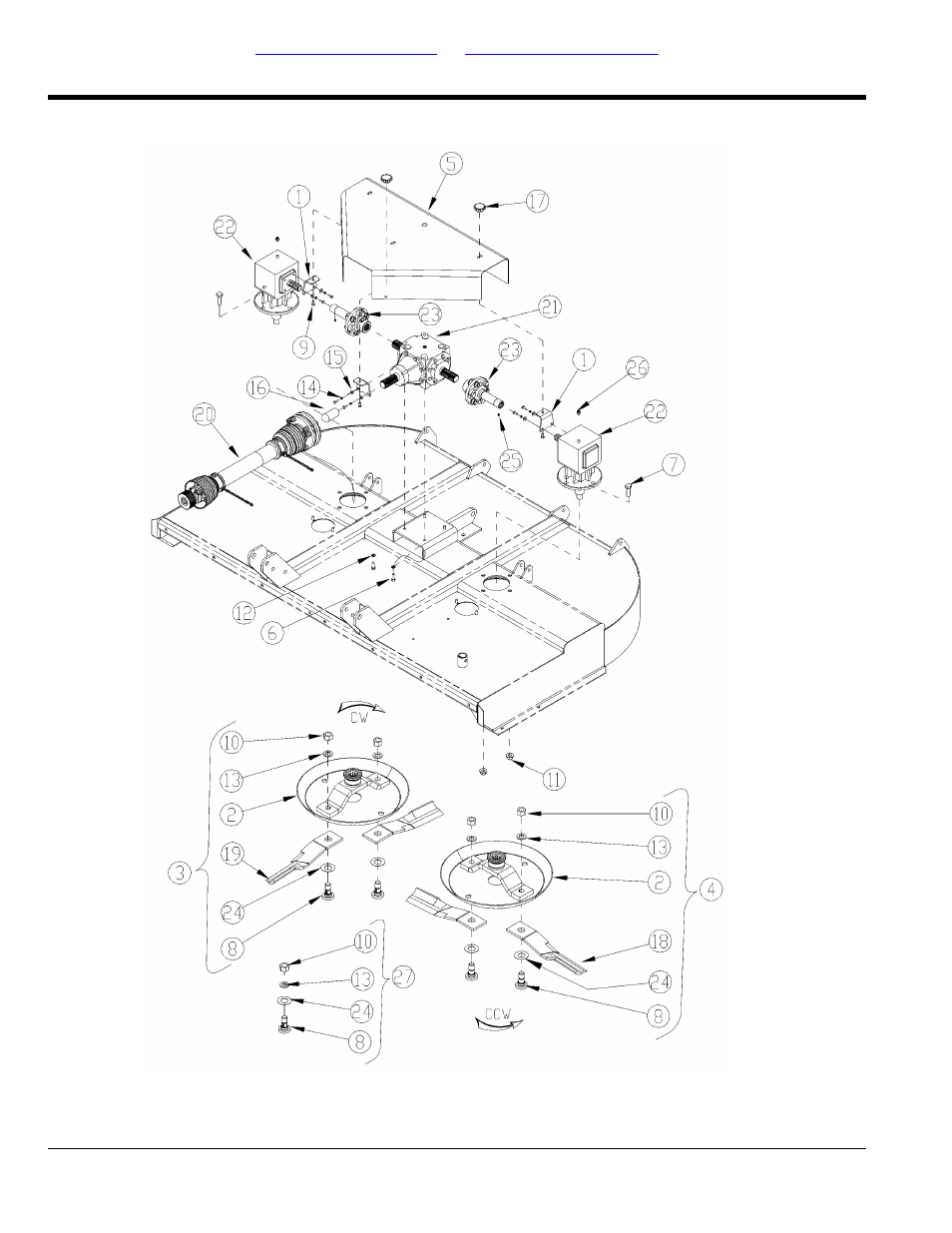 Deck blade drive s/n 644967, Table of contents part number index | Land Pride RCR2510 User Manual | Page 10 / 92