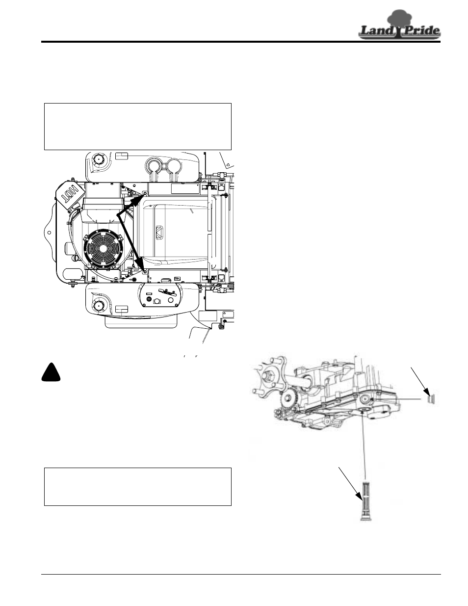 Access to integrated pump/motor, Hydraulic system, Hydraulic filter | Warning, Table of contents access to integrated pump/motor | Land Pride ZR52 User Manual | Page 27 / 40