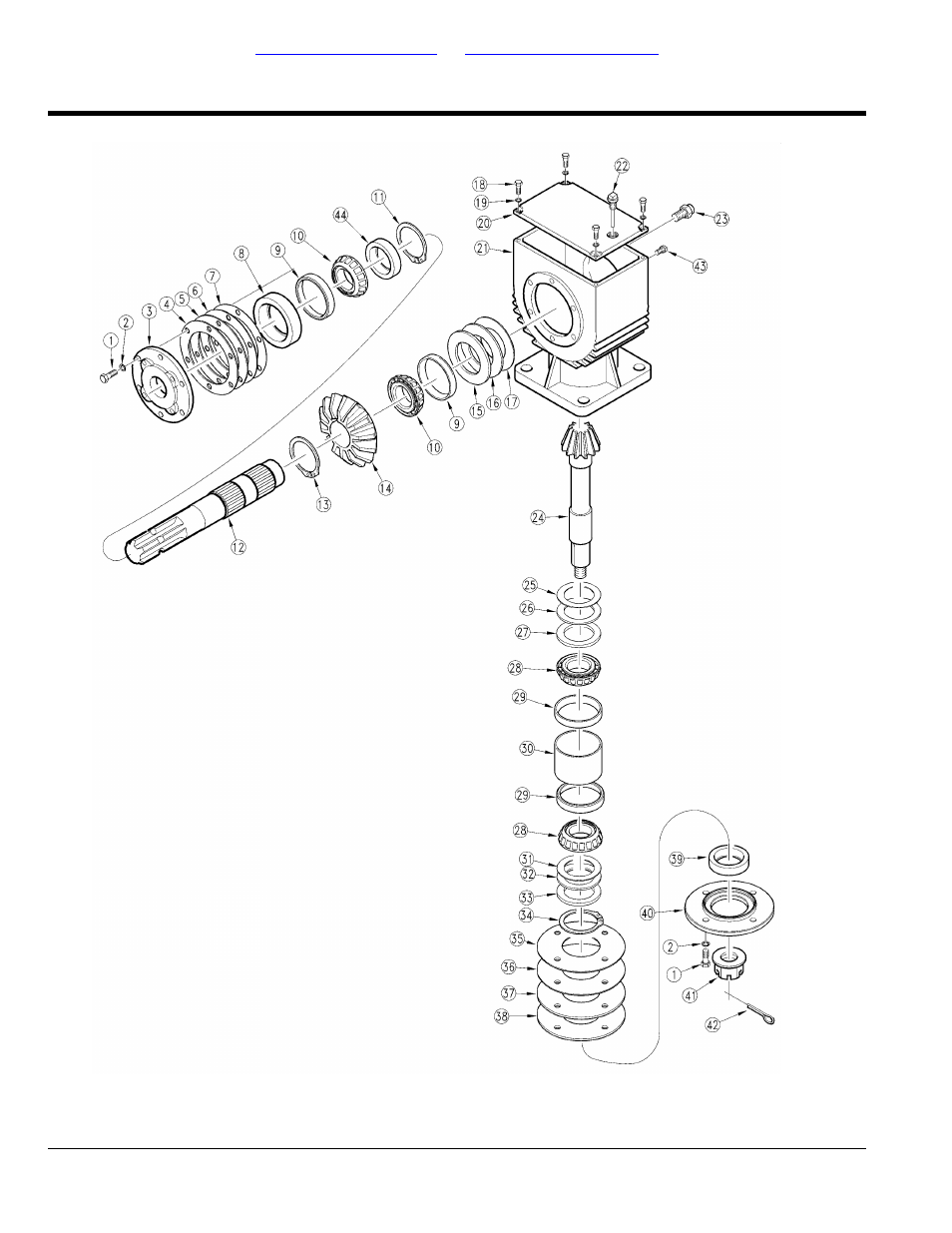 Section 5: gearboxes, Gearbox (826-296c) omni, Table of contents part number index | Land Pride AT2684 User Manual | Page 102 / 162