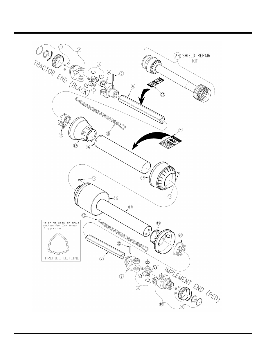 Driveline (826-297c) ec (s/n 246675 to 426011), Table of contents part number index | Land Pride AT2684 User Manual | Page 110 / 162