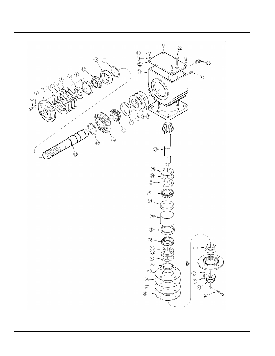 Gearbox (826-296c) omni, Table of contents part number index | Land Pride AT2684 User Manual | Page 140 / 162