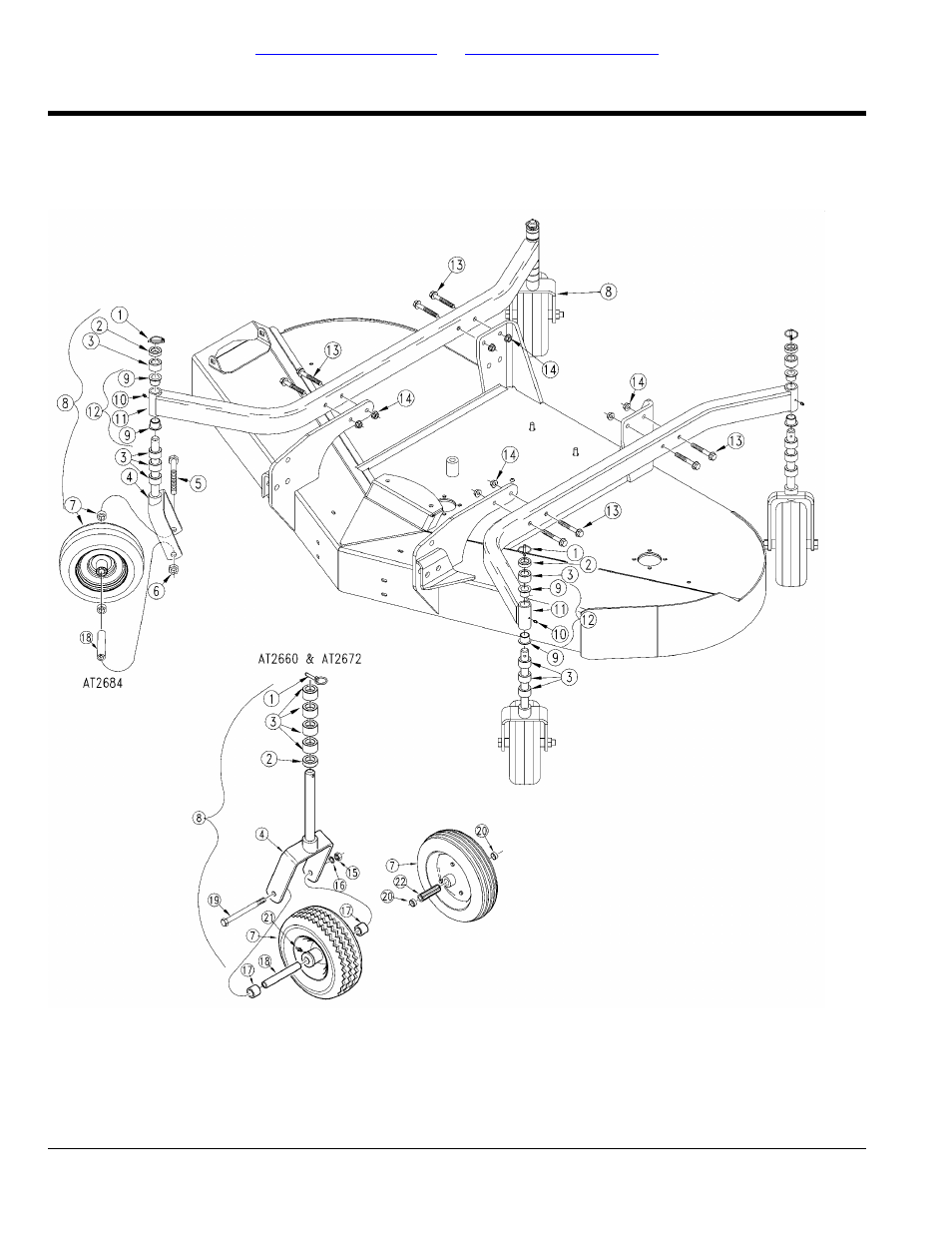 Gauge wheels, Table of contents part number index | Land Pride AT2684 User Manual | Page 38 / 162