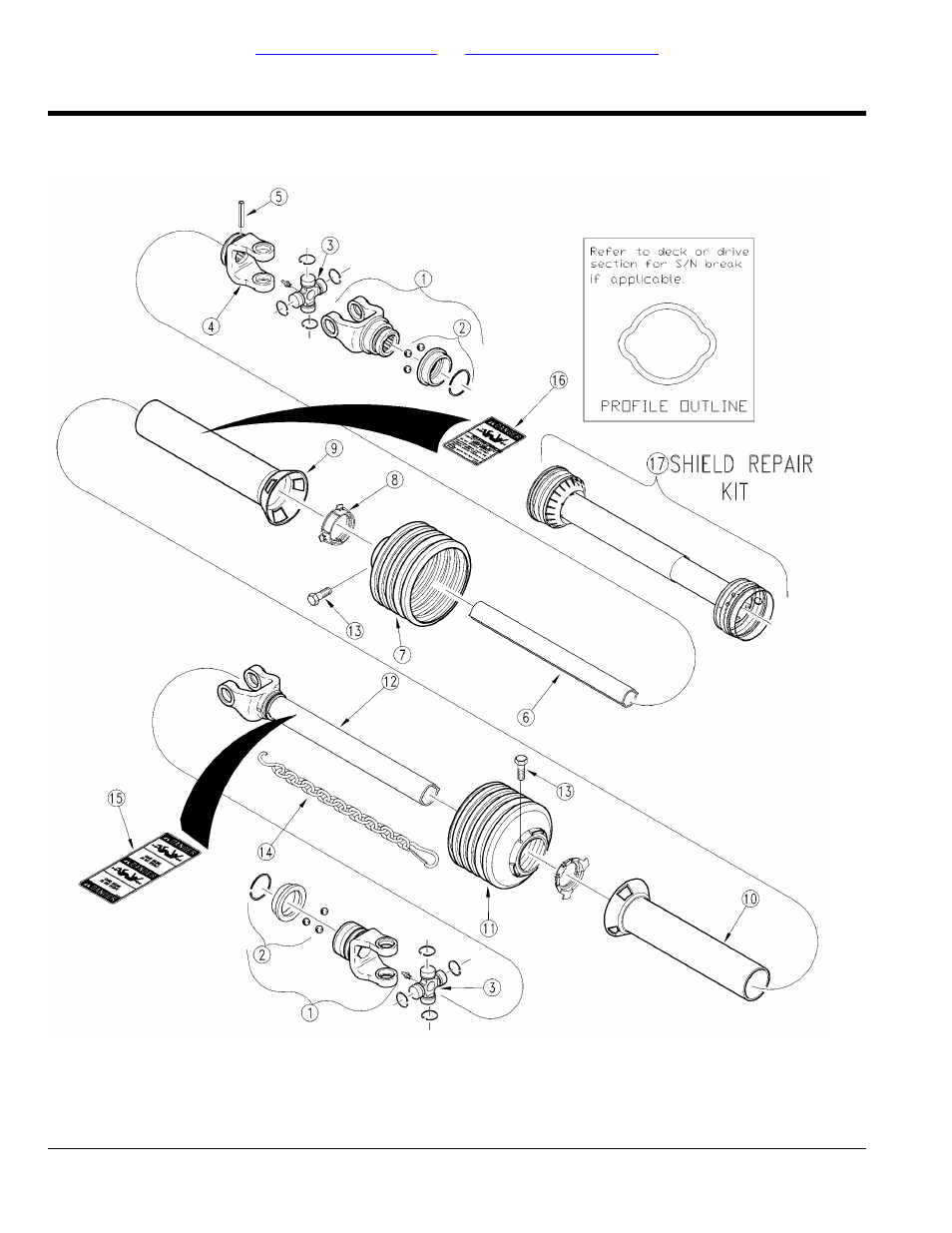 Driveline heavy duty (826-064c) walterscheid, Table of contents part number index | Land Pride AT2684 User Manual | Page 64 / 162