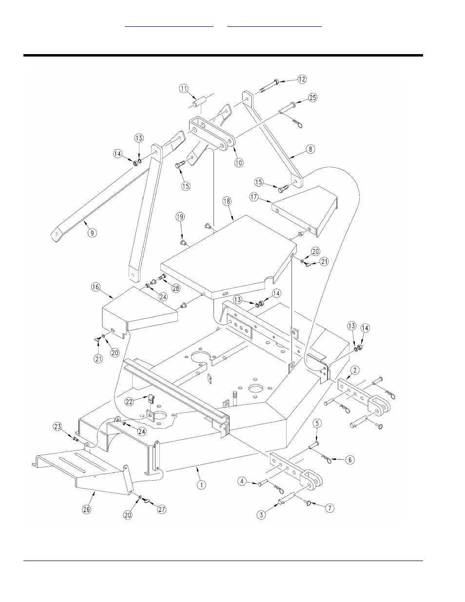 At25 series, Section 2: decks, Deck (s/n 59101-) | Table of contents part number index | Land Pride AT2684 User Manual | Page 8 / 162