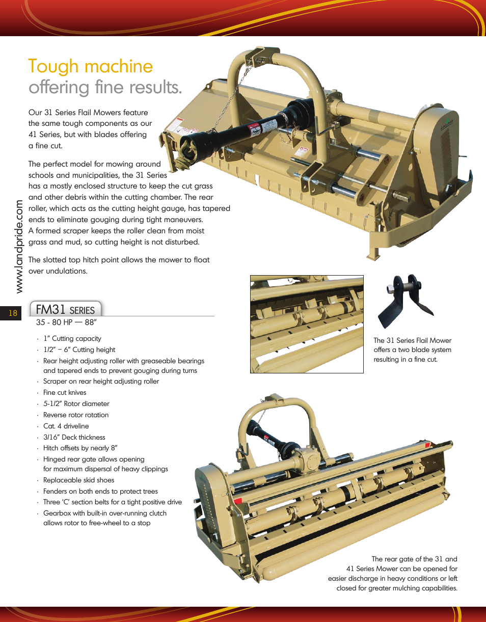 Land Pride FM31 Series User Manual | 1 page