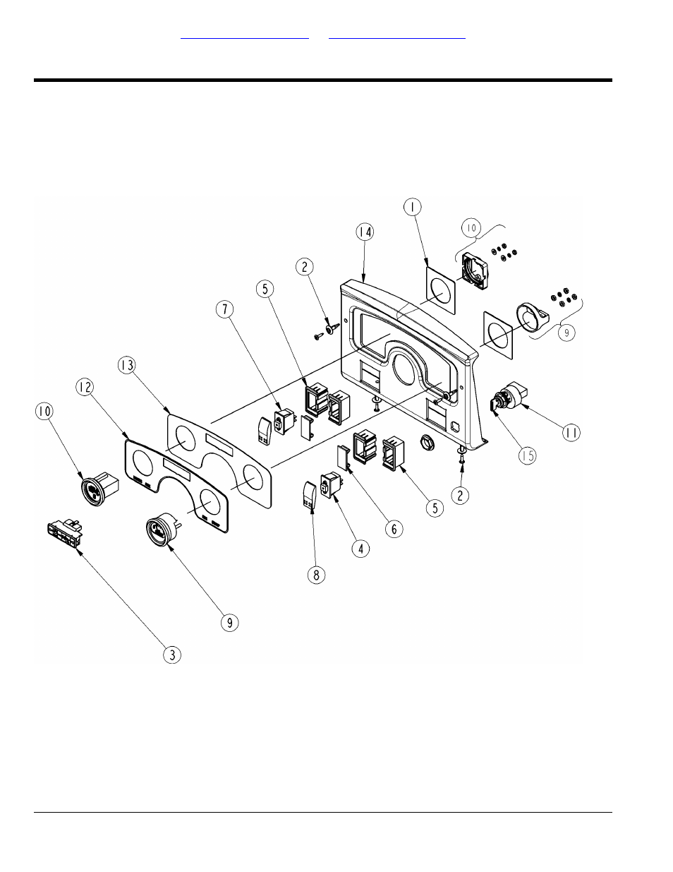 Instrument panel, 4 x 2, Table of contents part number index | Land Pride Treker 700-109P User Manual | Page 64 / 104