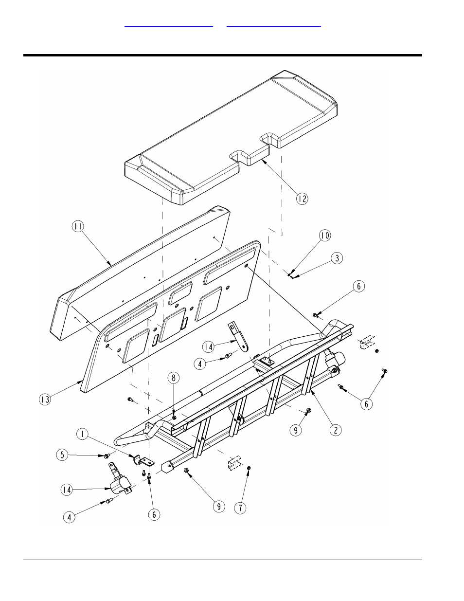 Section 11: four post accessory and seat option, Bench seat option, Table of contents part number index | Land Pride Treker 700-109P User Manual | Page 72 / 104