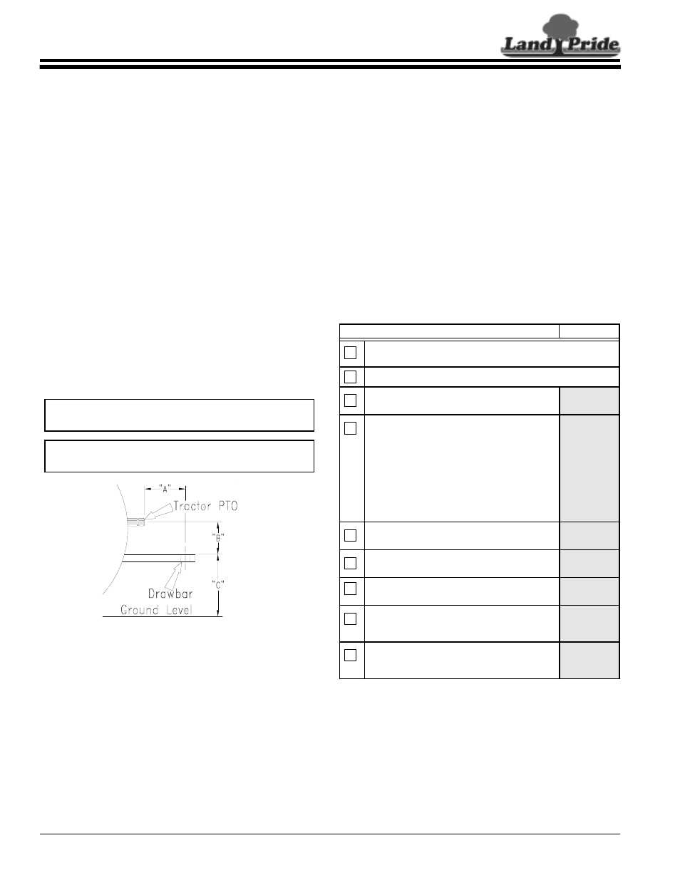 Land Pride RCM6510 User Manual | Page 14 / 54