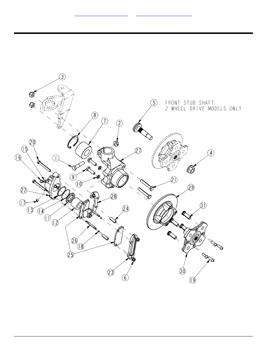 Front disc brake components, Table of contents part number index | Land Pride 4200ST User Manual | Page 34 / 132