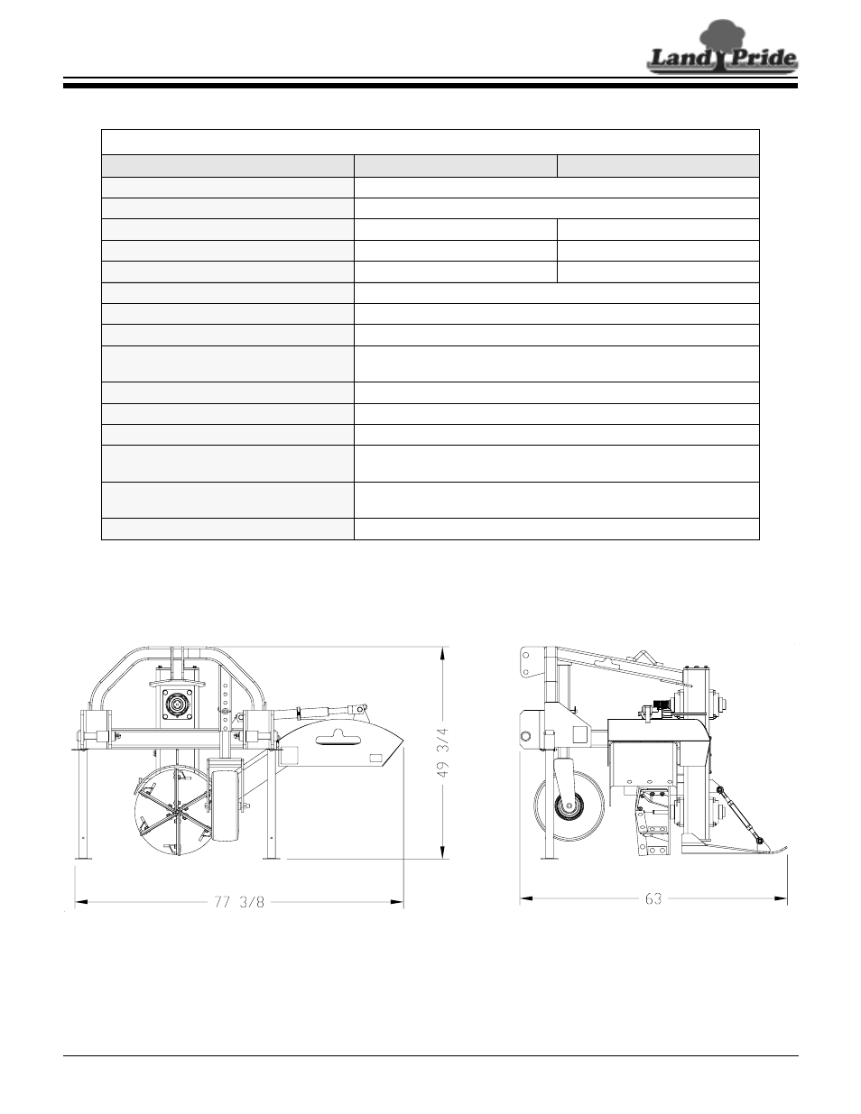 Land Pride Ditcher DTM55 User Manual | 1 page