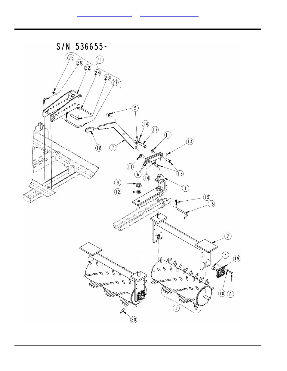 Roller front, Table of contents part number index | Land Pride All Purpose Seeder APS1548 User Manual | Page 18 / 60
