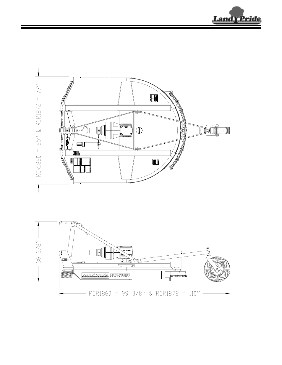 Land Pride RCR1860 Series User Manual | Page 2 / 2