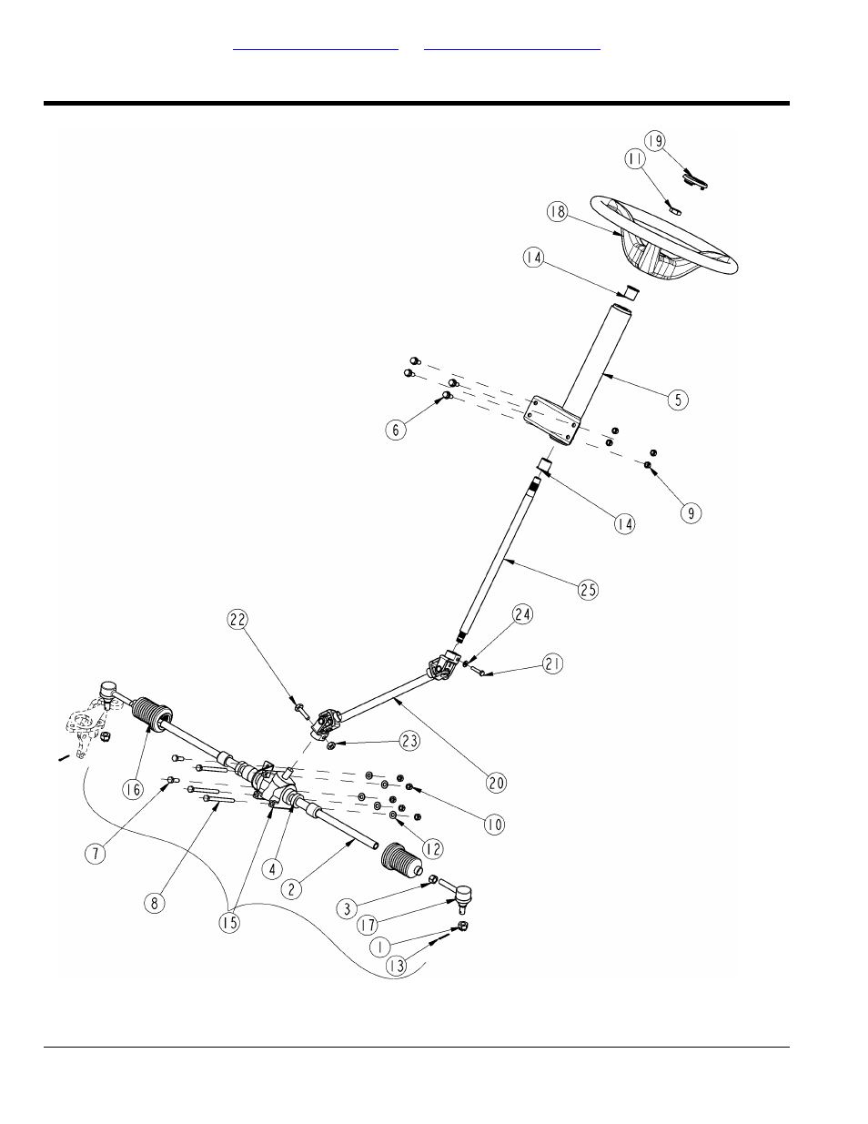 Section 3: steering, Steering components, Table of contents part number index | Land Pride Treker 4220ST User Manual | Page 16 / 96