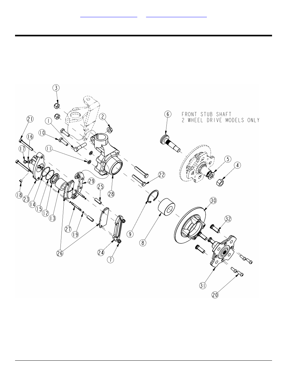 Brake front disc components, Table of contents part number index | Land Pride Treker 4220ST User Manual | Page 22 / 96