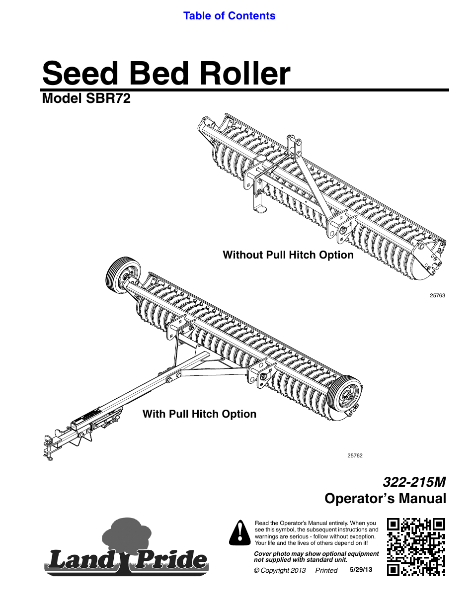 Land Pride 322-215M User Manual | 26 pages