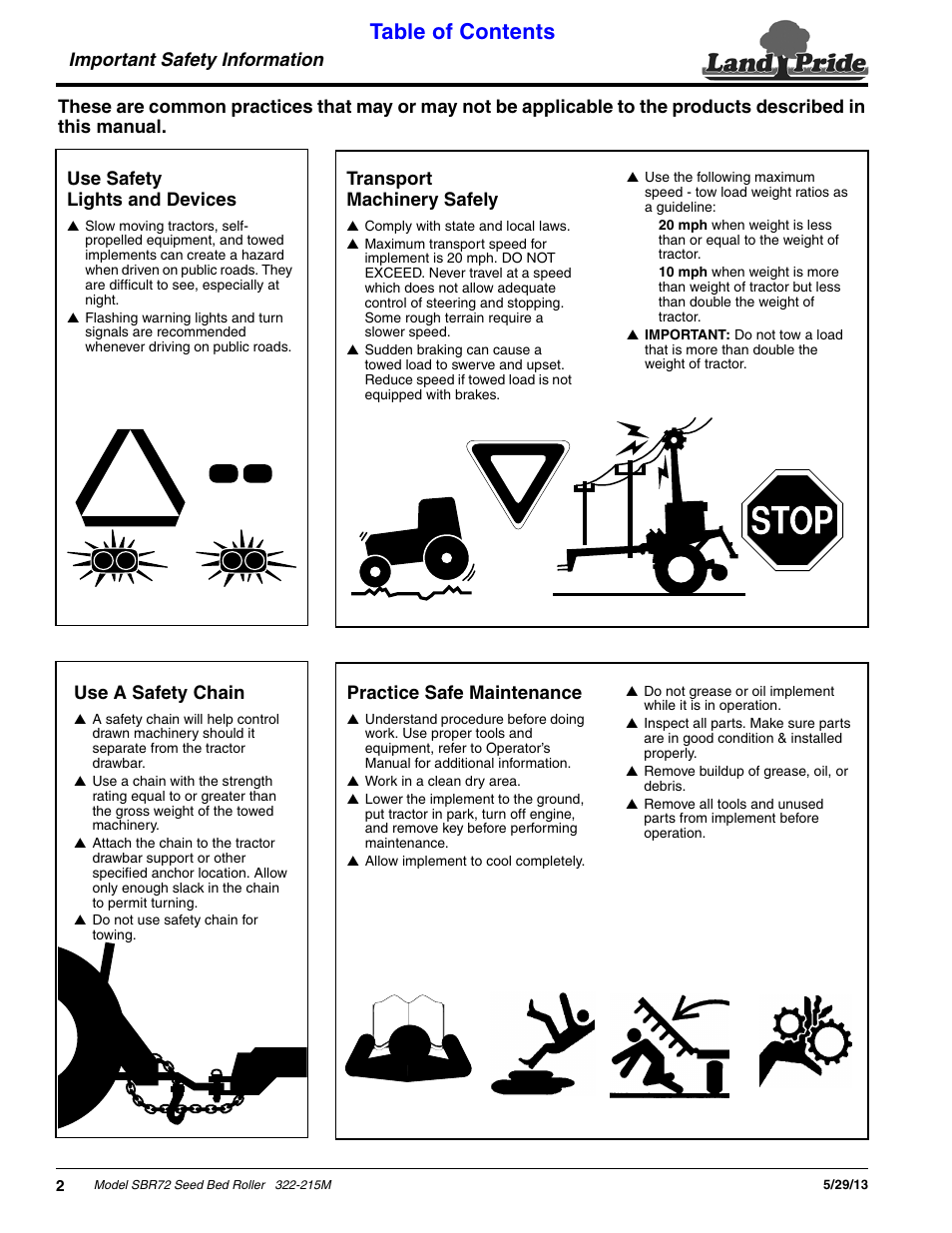 Land Pride 322-215M User Manual | Page 4 / 26