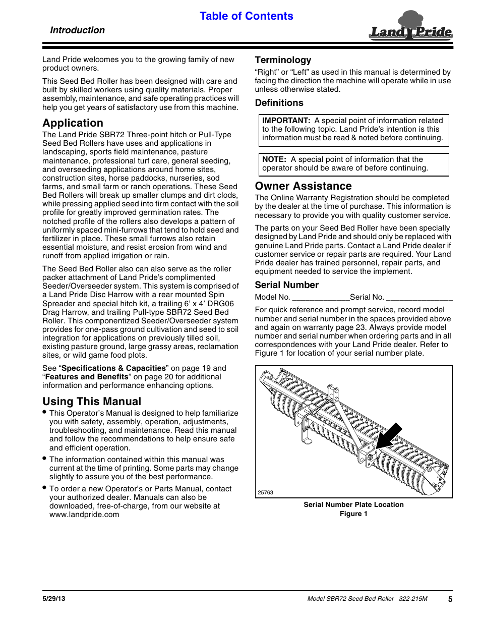 Land Pride 322-215M User Manual | Page 7 / 26