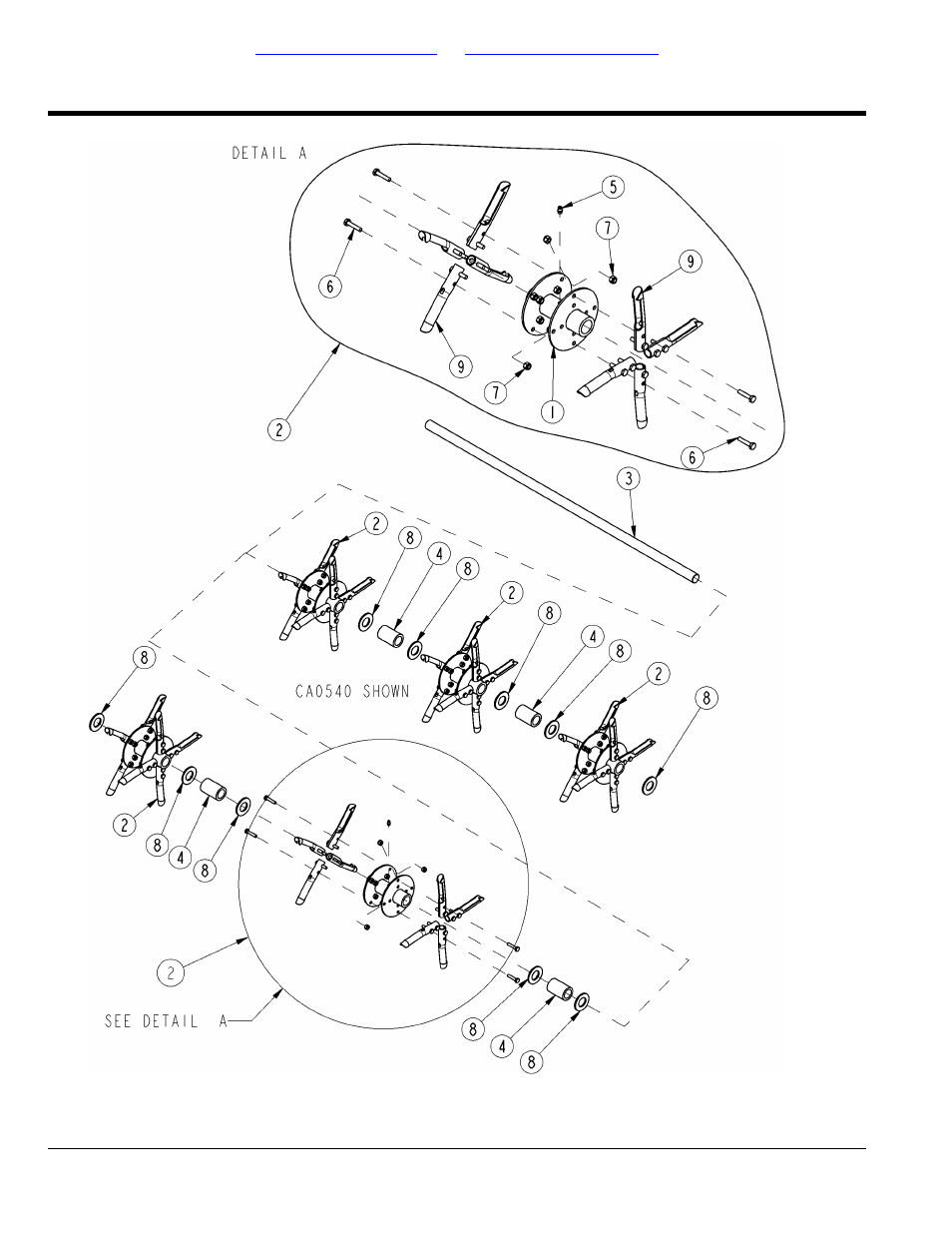 Section 3: rotors, Rotor assembly ca05, Table of contents part number index | Land Pride CA0548 User Manual | Page 10 / 18