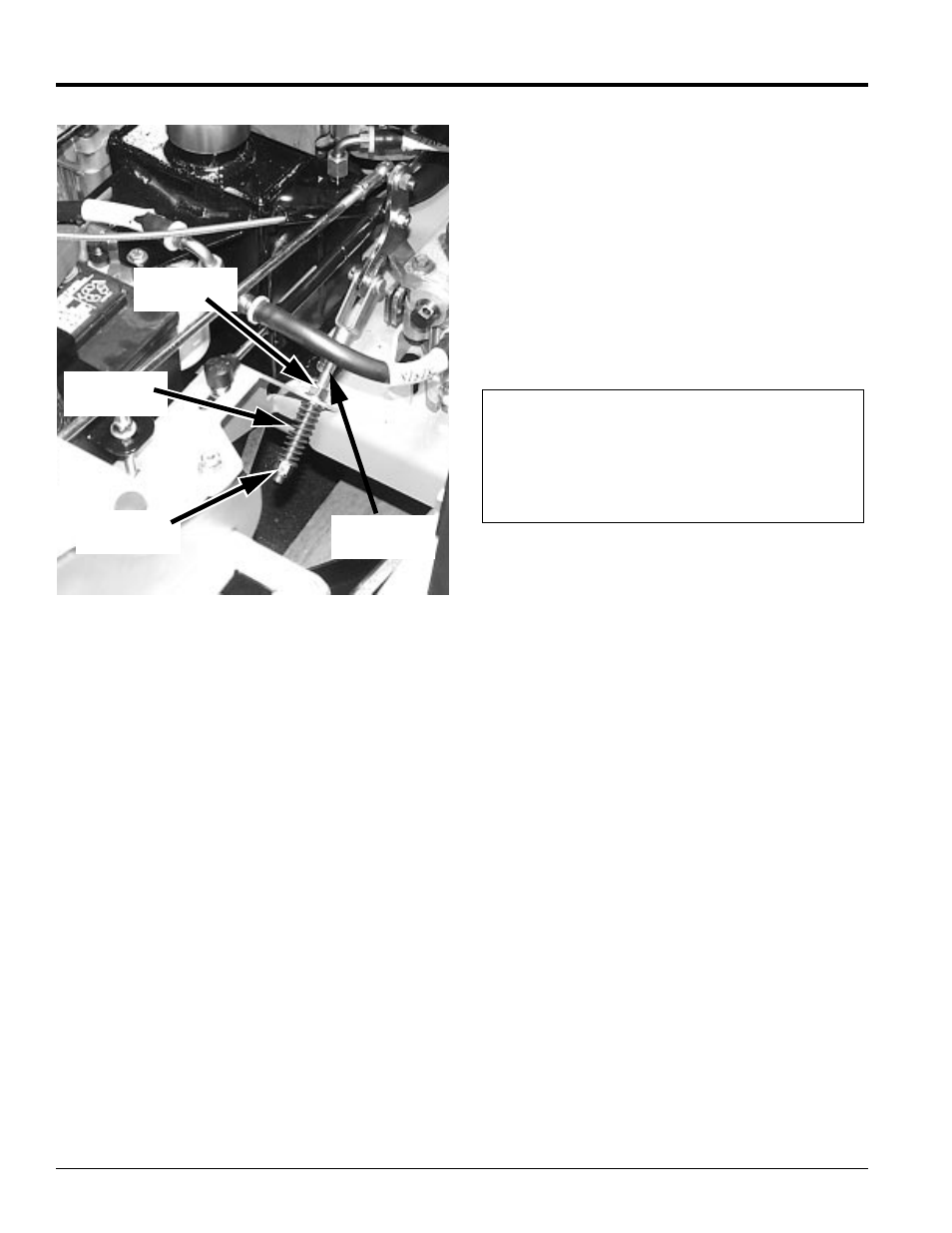 Figure 3-4, Control lever stops, Reverse spring adjustment | Land Pride Accuz Z52 User Manual | Page 24 / 48