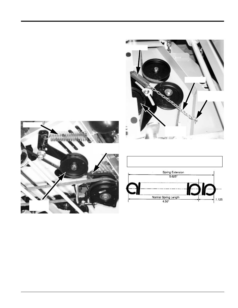 Hydraulic pump belt adjustment, Deck drive belt adjustment, Engine rpm setting | Deck leveling and height adjustment | Land Pride Accuz Z52 User Manual | Page 27 / 48