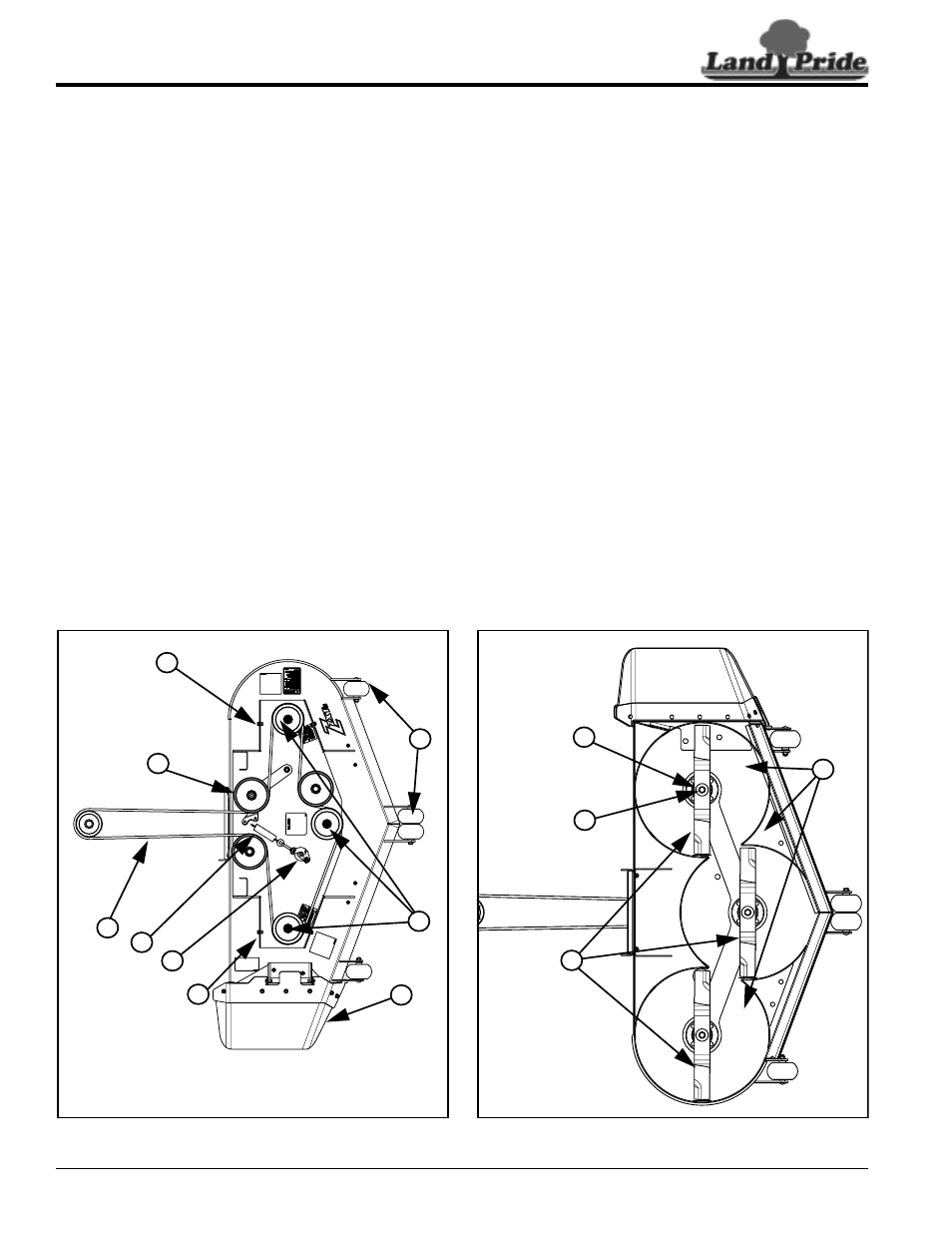 Maintenance locations, Table of contents maintenance locations | Land Pride ZXT60 User Manual | Page 36 / 62