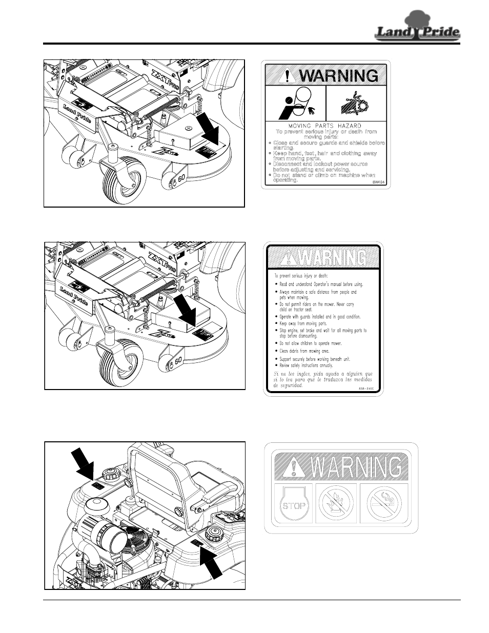 833c, 310c | Land Pride ZXT60 User Manual | Page 7 / 62