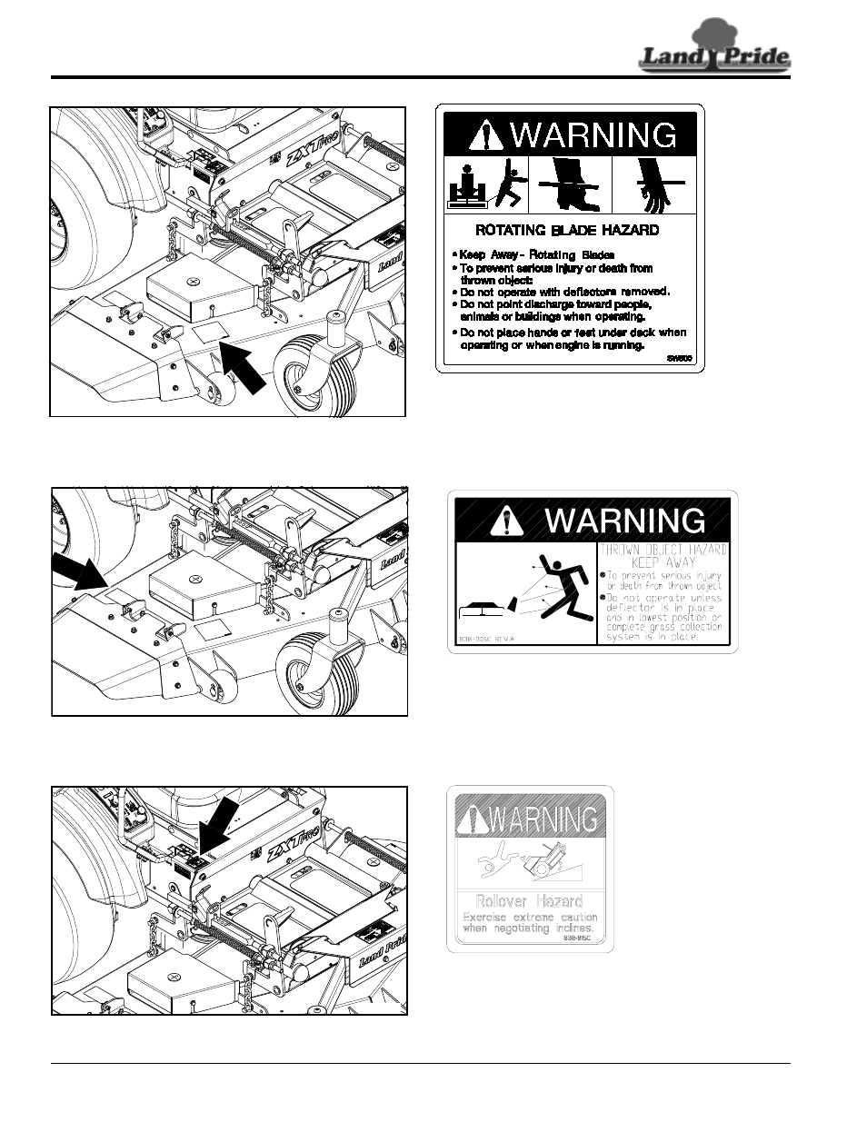 306c, 308c | Land Pride ZXT60 User Manual | Page 8 / 62