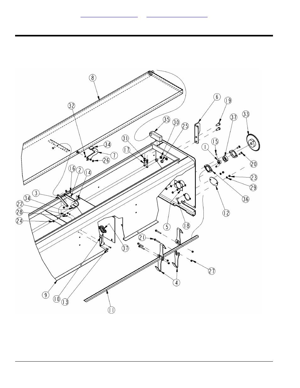 Box assembly s/n 378043 to 573763, Table of contents part number index | Land Pride 20583 User Manual | Page 14 / 66