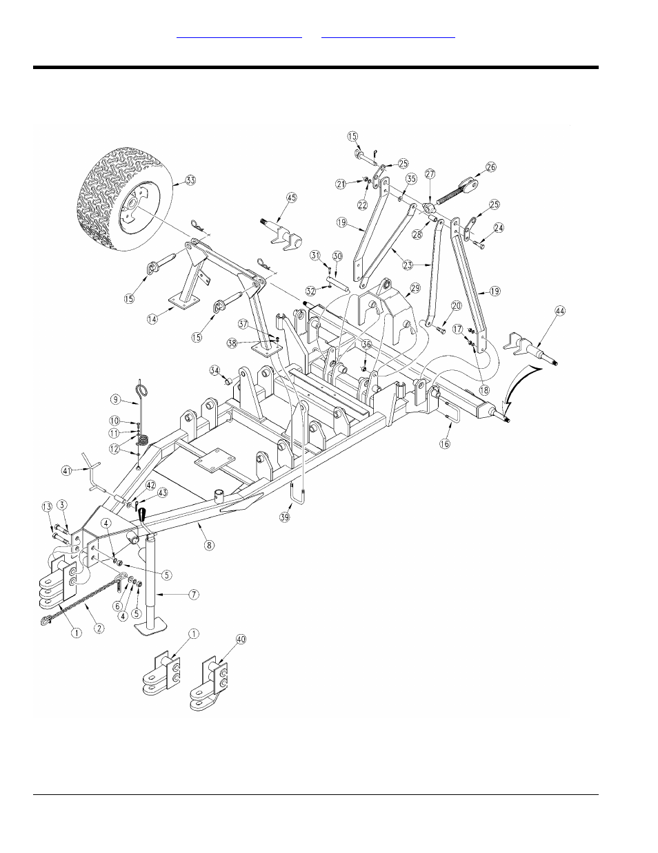 Transport frame, Table of contents part number index | Land Pride AFM40200 User Manual | Page 10 / 82