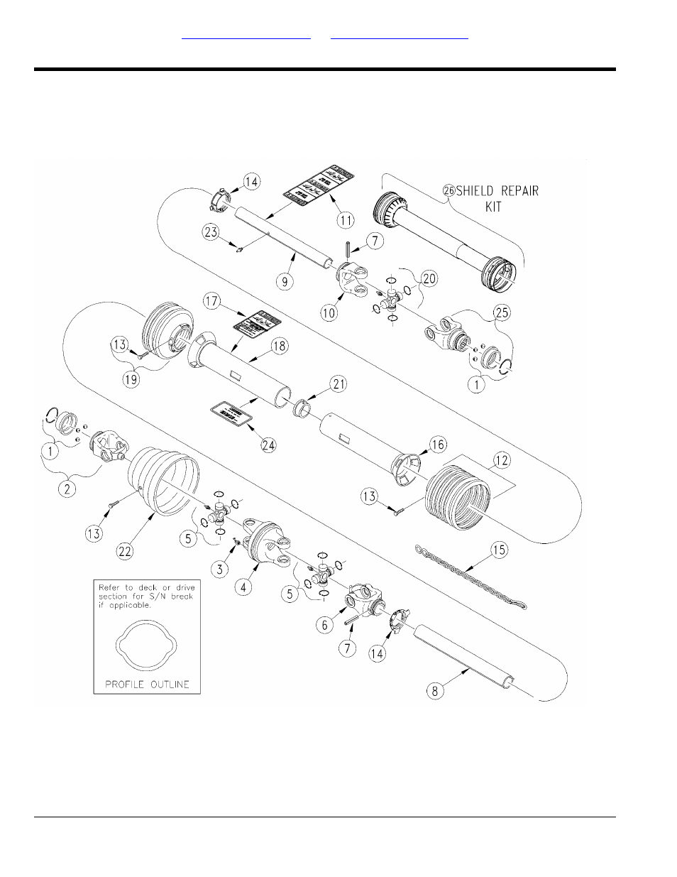 Driveline cv (826-089c) (826-125c) (826-101c), Waltersheid, Table of contents part number index | Land Pride AFM40200 User Manual | Page 26 / 82