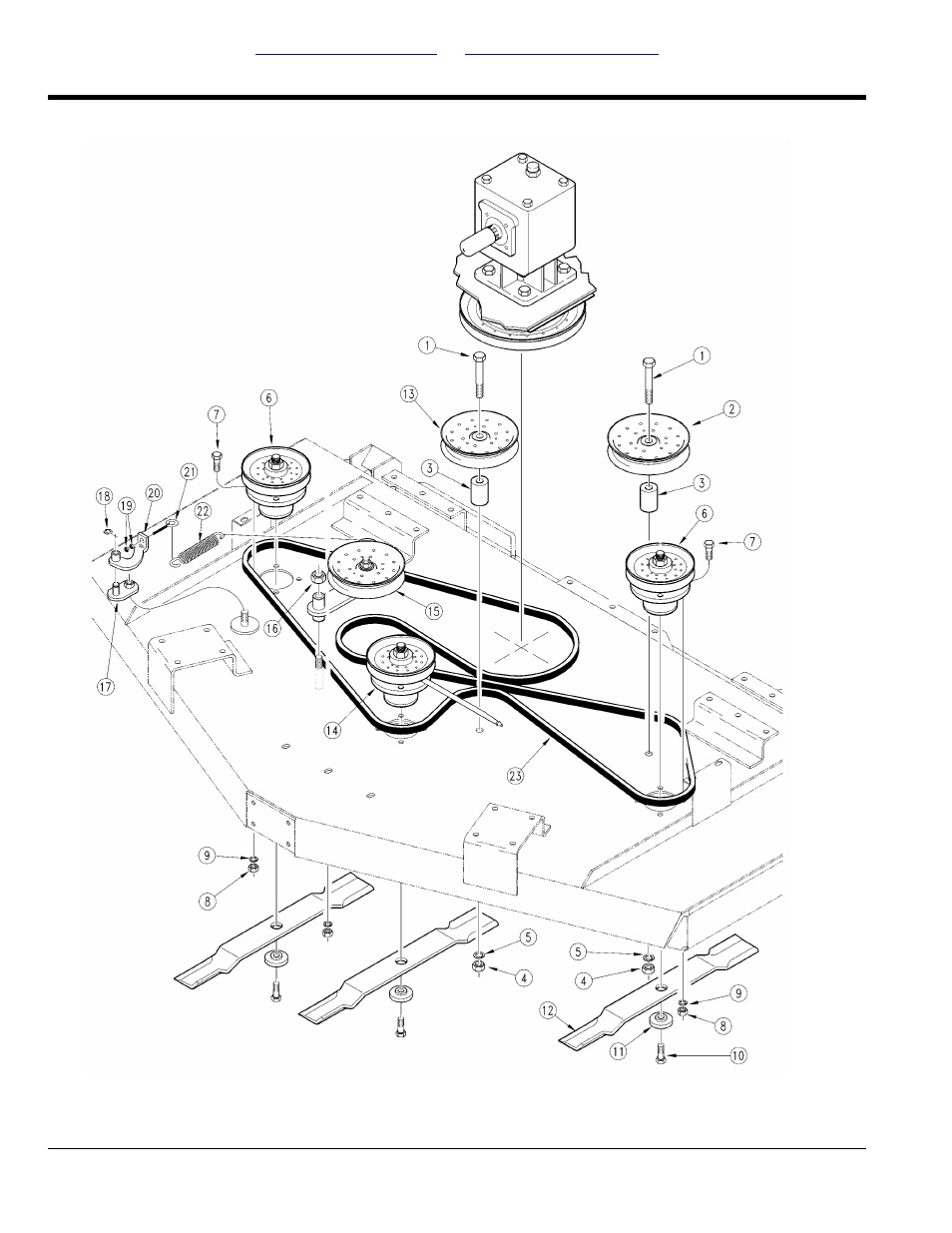 Section 4: decks, Belt drive, Table of contents part number index | Land Pride AFM40200 User Manual | Page 30 / 82