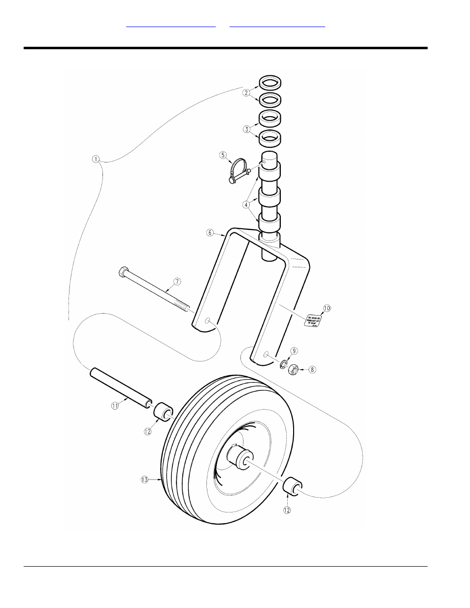 Section 5: gauge wheels, Castered gauge wheel, Table of contents part number index | Land Pride AFM40200 User Manual | Page 44 / 82