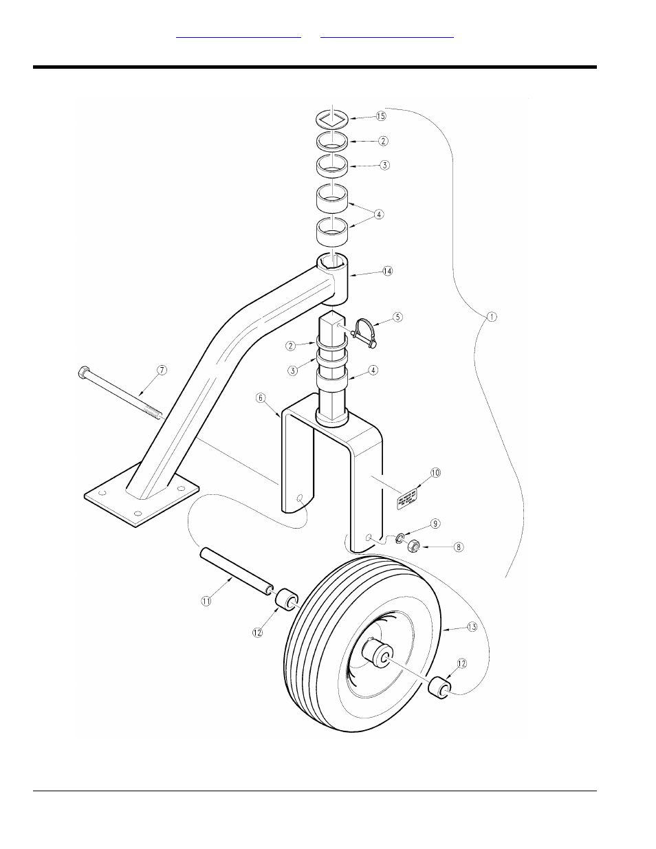 Non-castered gauge wheel, Table of contents part number index | Land Pride AFM40200 User Manual | Page 50 / 82
