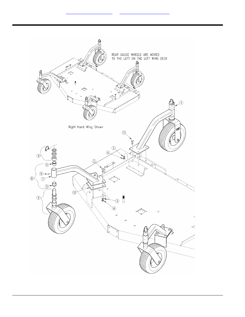 Right hand and left hand deck gauge wheel, Table of contents part number index | Land Pride AFM40200 User Manual | Page 52 / 82